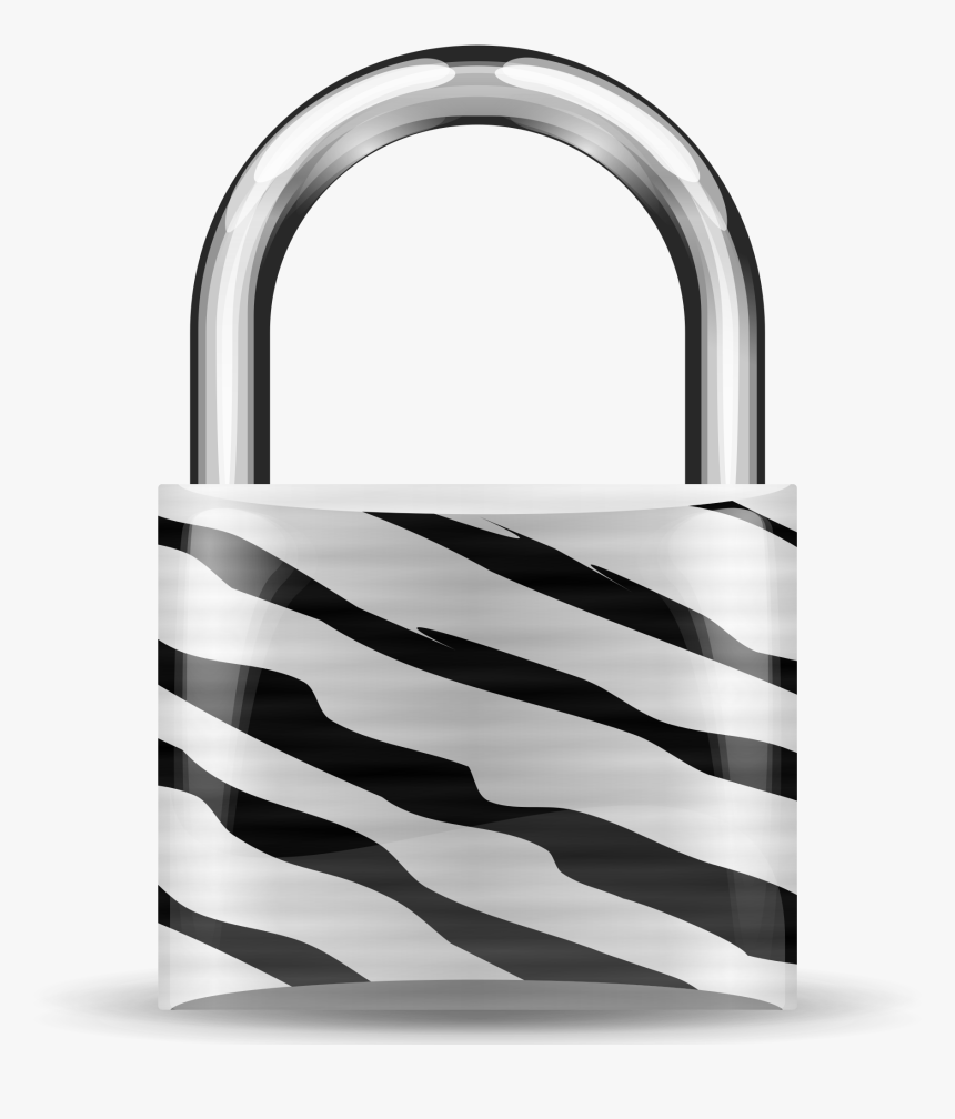 Padlock Zebra Svg Clip Arts - صور قفل خلفيه سوداء, HD Png Download, Free Download