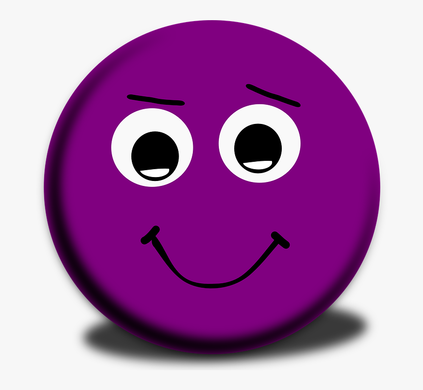 Smiley, Emoticon, Smilies, Purple, Expression, Face - Purple Smiley Face, HD Png Download, Free Download