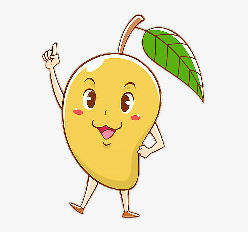 Cartoon Mango With Face , Transparent Cartoons - Cartoon Mango With Face, HD Png Download, Free Download