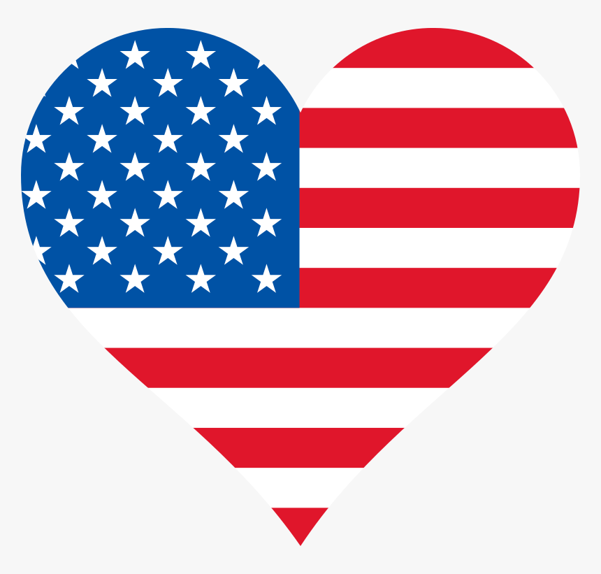 American Flag Heart Png - Clip Art Thank You Veterans Day, Transparent Png, Free Download