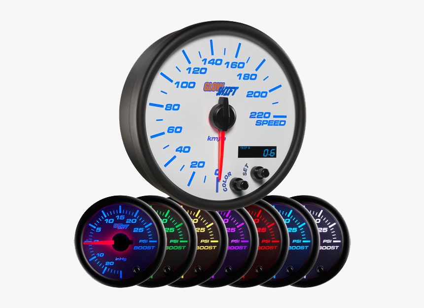 Speedometer Download Transparent Png Image - White Boost Gauge, Png Download, Free Download