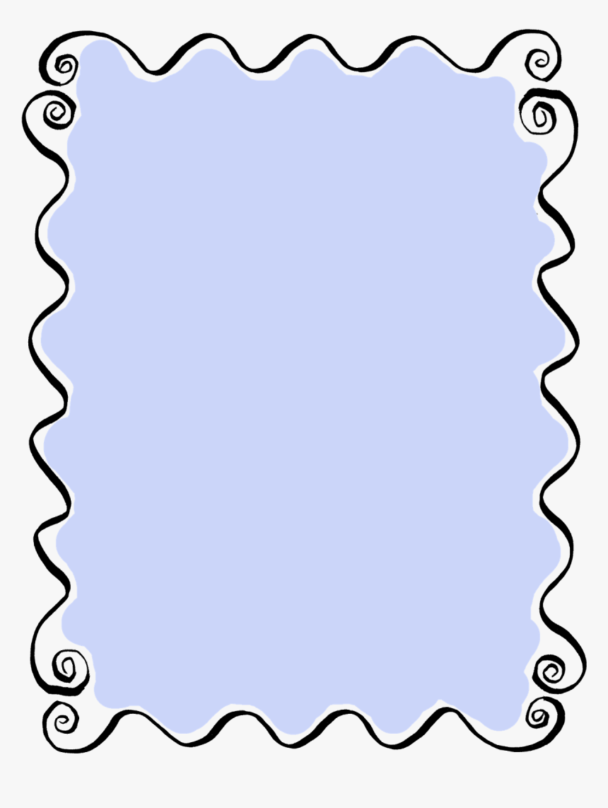 Find More Hand Drawn Frames At Digital Stamp Design - Curly Line Border Clipart, HD Png Download, Free Download