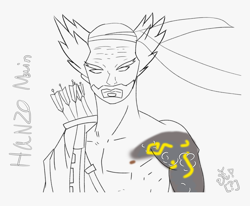 Heihachi Is Hanzo Main - Line Art, HD Png Download, Free Download