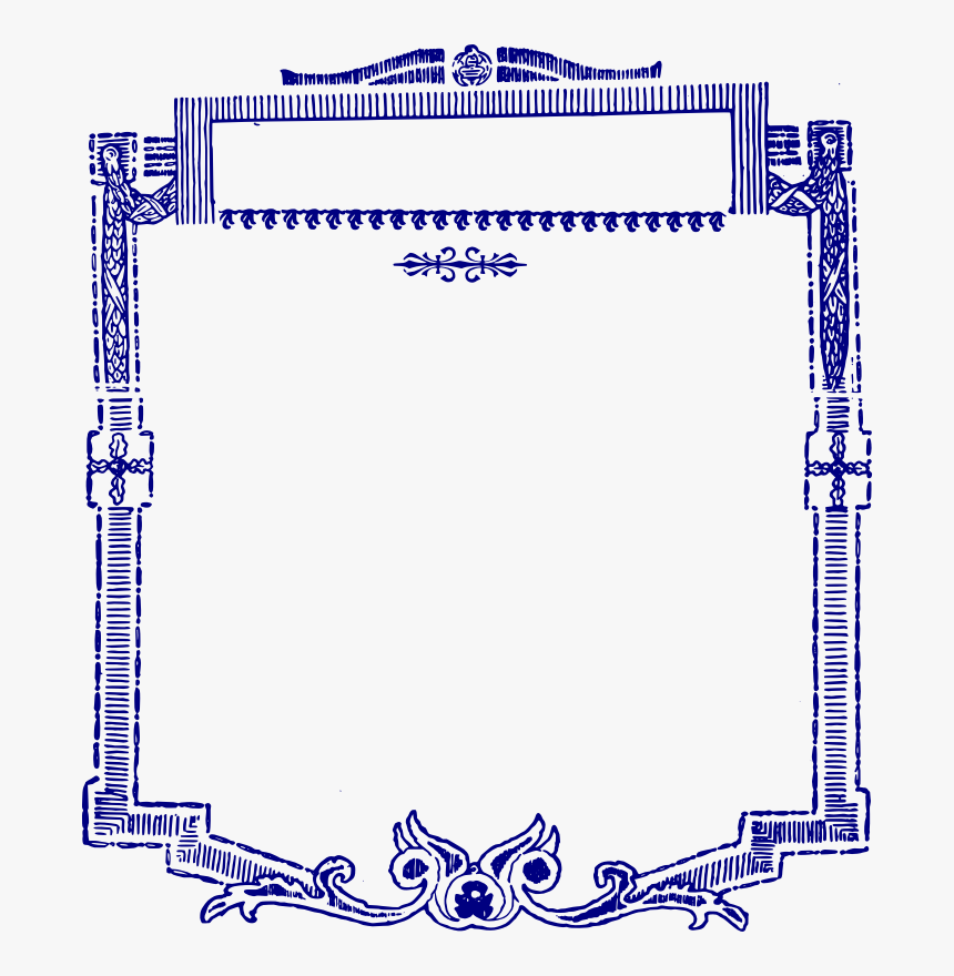 Blue Decoration Frame - Illustration, HD Png Download, Free Download