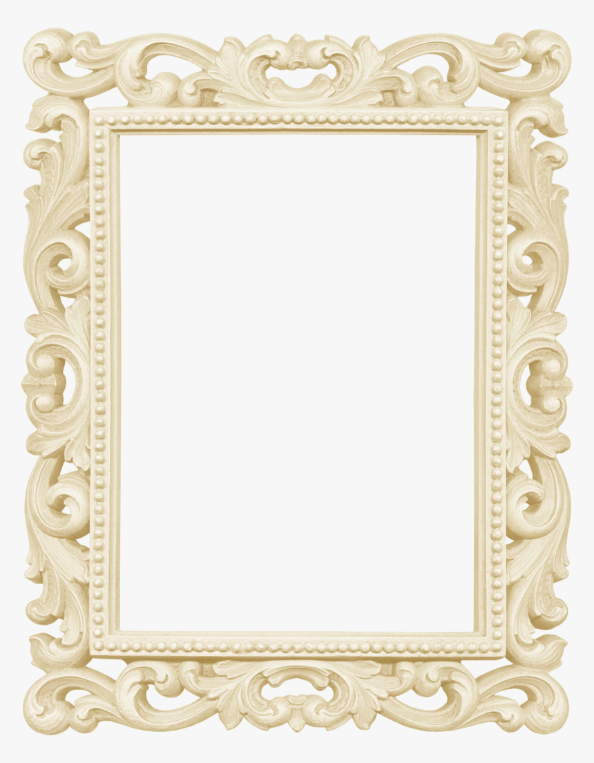 Curl Baroque Frame Clipart - Fancy White Picture Frame, HD Png Download, Free Download