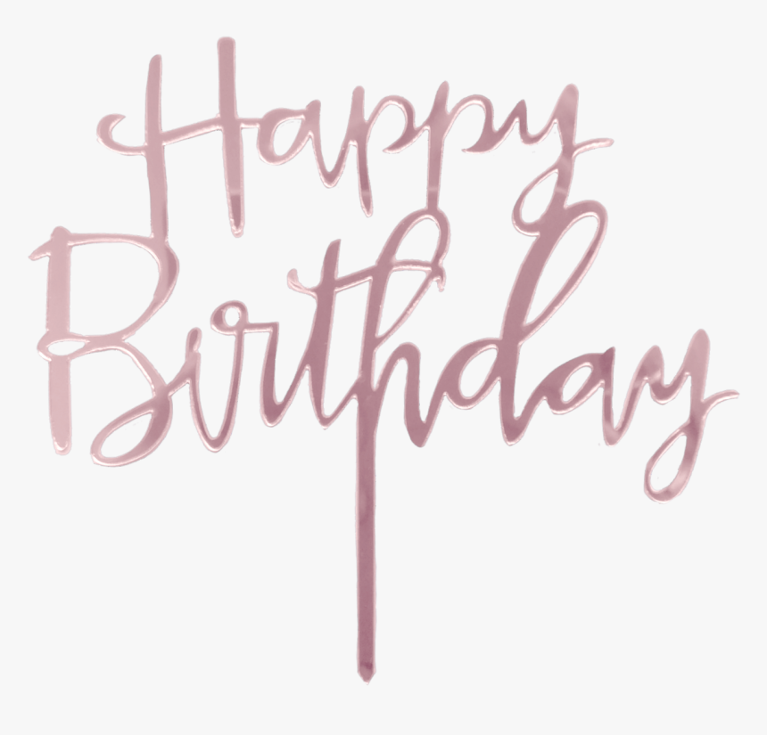 Cake Happy Birthday Cursive, HD Png Download, Free Download