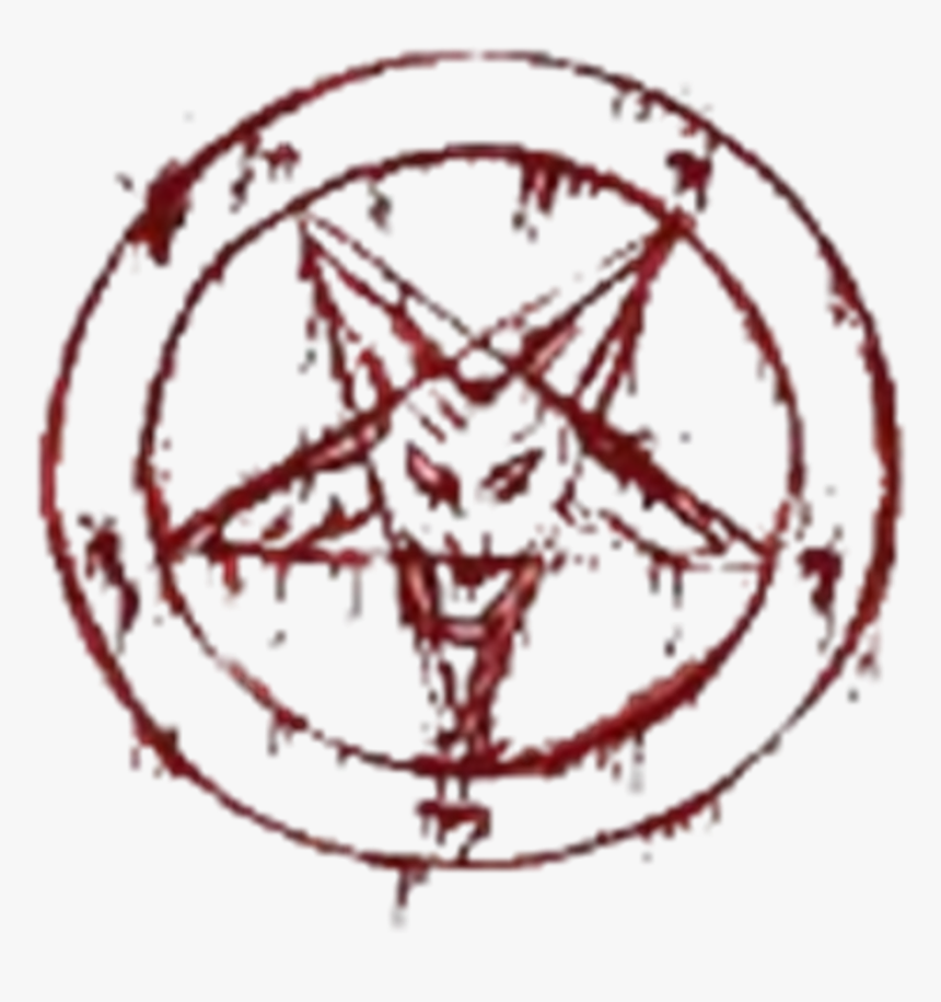 Red Devil Satan Pentagram 666 Blood Bloody Lucifer - Satanic Pentagram, HD Png Download, Free Download