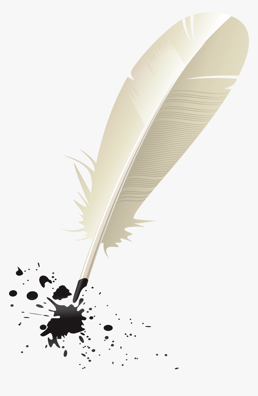 Transparent Quill And Inkwell Clipart - Transparent Background Feather ... Pen Circle Transparent Background