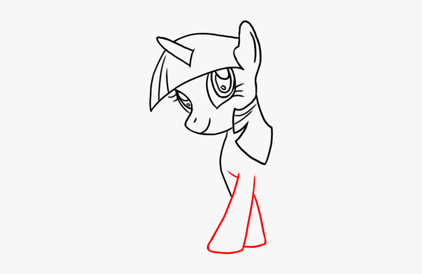 How To Draw Twilight Sparkle Step By Step - Twilight Sparkle Black And White, HD Png Download, Free Download