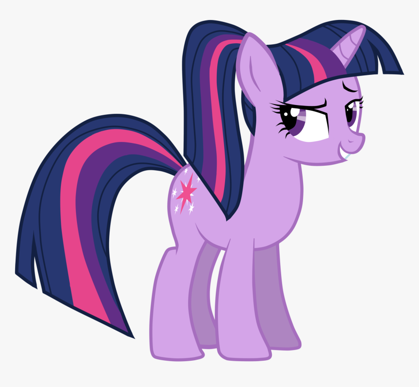 Twilight Sparkle Rainbow Dash Pinkie Pie Pony Pink - Mlp Twilight With Ponytail, HD Png Download, Free Download