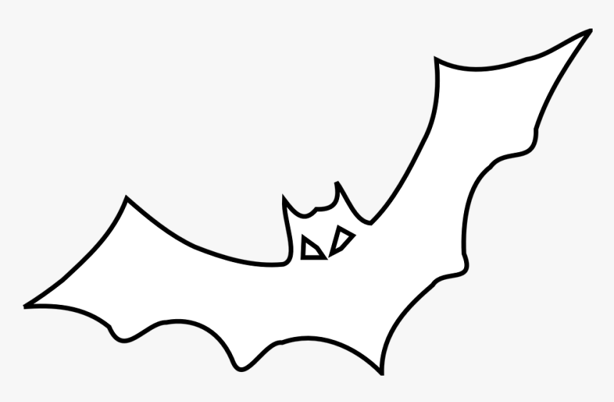 Transparent Bat Clipart Outline - Bat Outline, HD Png Download, Free Download