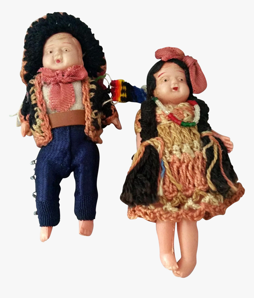 Miniature Mexican 3” Doll Celluloid Couple Vintage - Doll, HD Png Download, Free Download