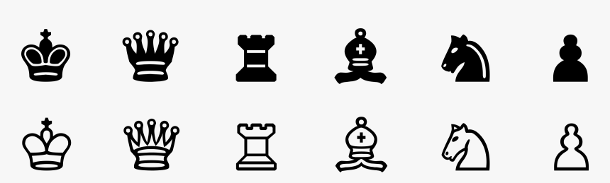 Chess Piece White And Black In Chess King Clip Art - 2d Chess Piece Png, Transparent Png, Free Download