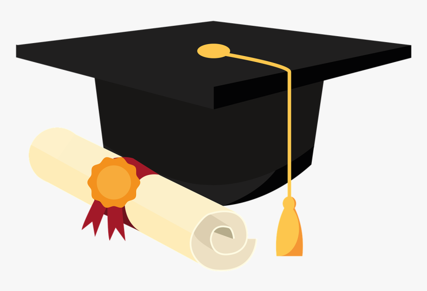 Graduation, Cap And Scroll, University Grad, University - Graduation Hat And Scroll Png, Transparent Png, Free Download