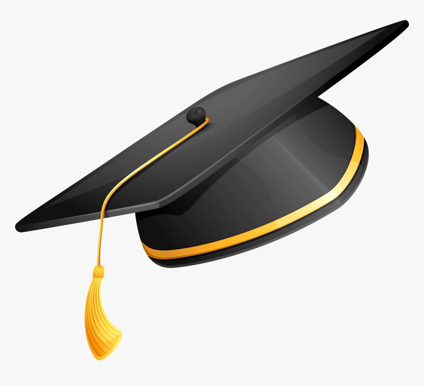 Gold Hats Cliparts - Transparent Background Graduation Hat Png, Png Download, Free Download