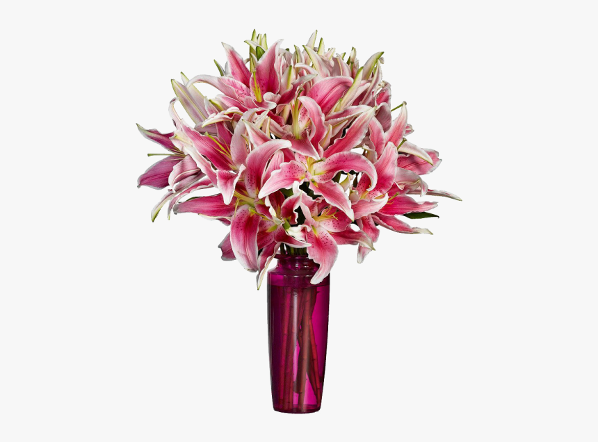 Pink Lily Flowers Bouquet, HD Png Download, Free Download