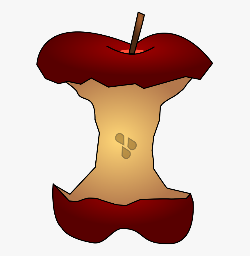 Free Green Apple Clip Art Png - Eaten Apple Clipart Png, Transparent Png, Free Download