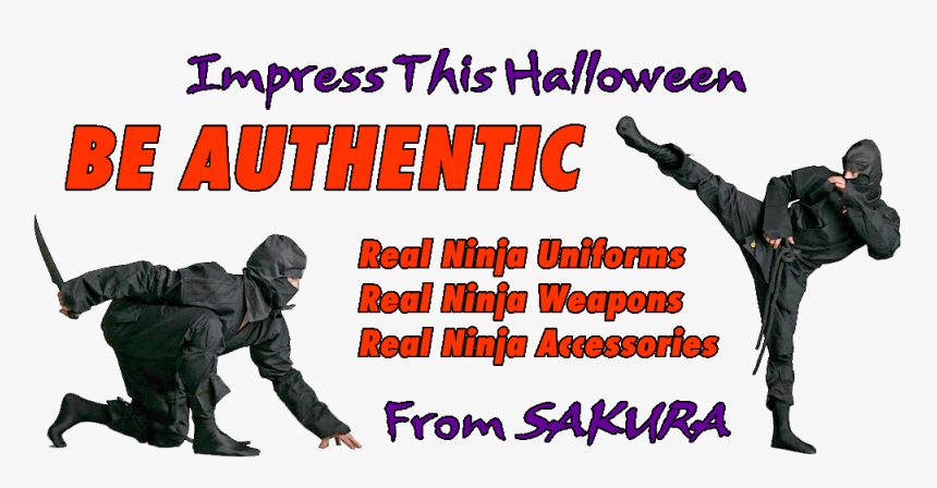 Authentic Ninja Ninjutsu Uniforms - Ninja Shinobi, HD Png Download, Free Download