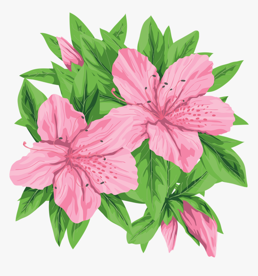 Pink Flowers Png Clip - Flowers Clip Art Realistic, Transparent Png, Free Download