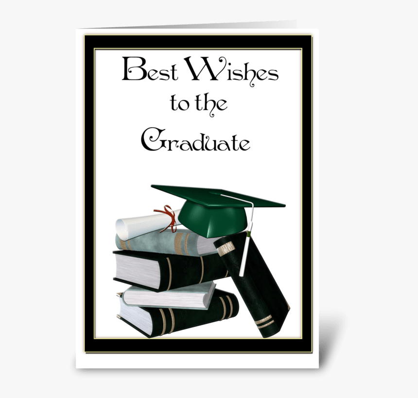 Graduate Books, Cap, Diploma Greeting Card - Picture Frame, HD Png Download, Free Download