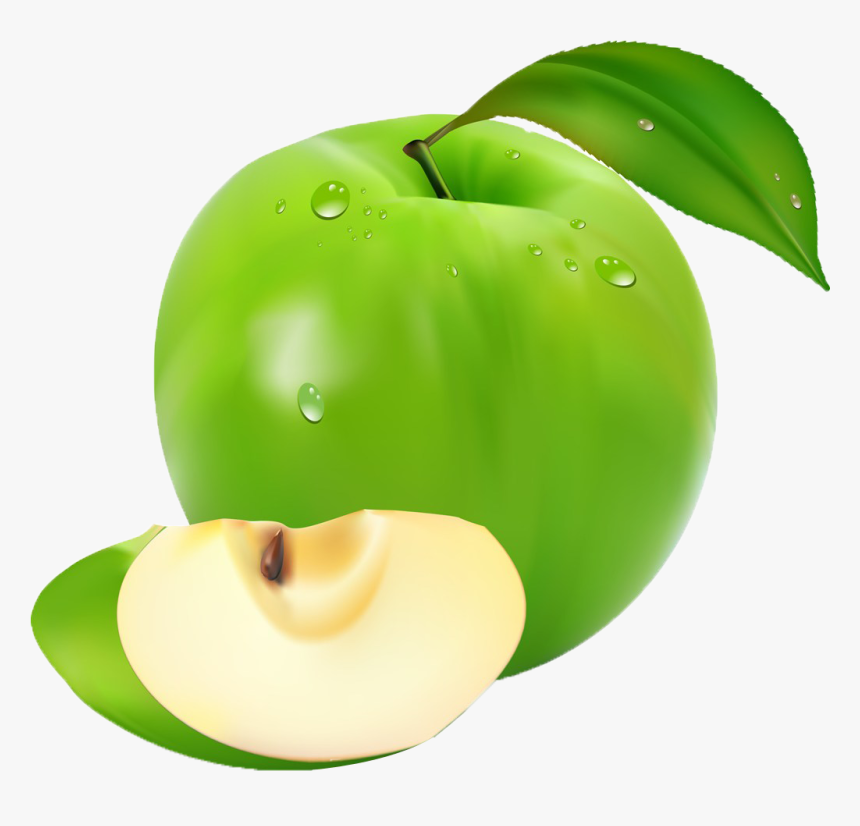 Apples Vector Bitten - Green Apple And Orange Juice, HD Png Download, Free Download