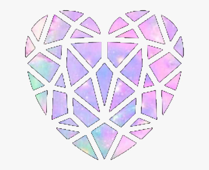 #heart #diamond #crystal #freetoedit #pastel #galaxy - Pastel Galaxy Heart, HD Png Download, Free Download