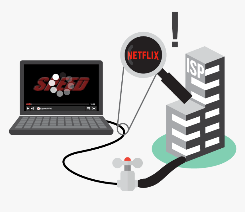 An Isp Throttling A Netflix Connection On A Laptop - Netflix, HD Png Download, Free Download