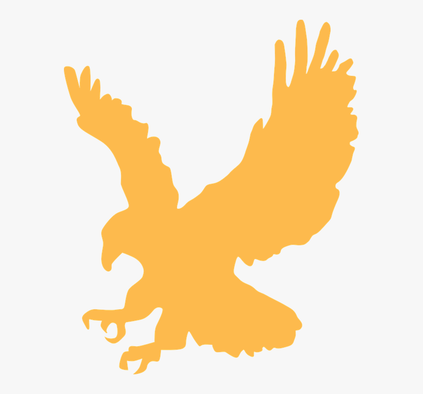 Eagle, Gold, Wings, Animal, Landing, Silhouette, Bird - Eagle Clip Art, HD Png Download, Free Download