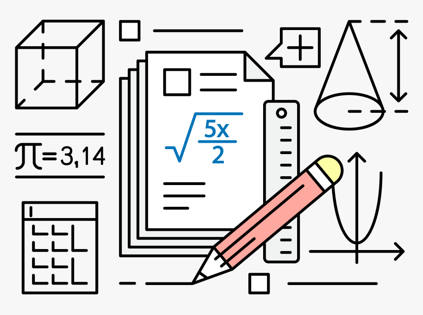 Drawing Mathematics Euclidean Vector - Math Problems Clip Art Transparent, HD Png Download, Free Download