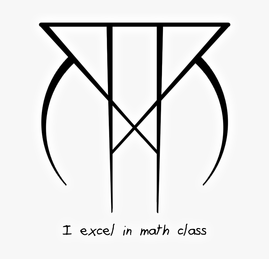 “i Excel In Math Class” Sigil
requested By Anonymous - Line Art, HD Png Download, Free Download