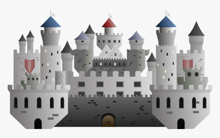 Castle, Drawing, Cartoon, Torres, Simple, Gray, Magic - Castillo Animado Png, Transparent Png, Free Download