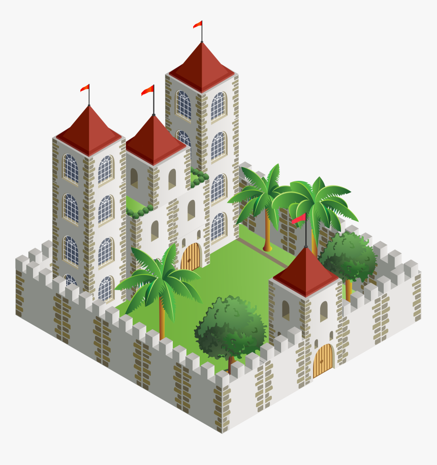 Transparent Temple Clipart - Dibujos De Castillo En 3d, HD Png Download, Free Download