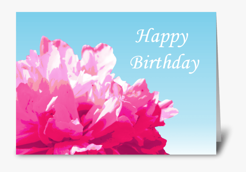Pink Peony Birthday Card Greeting Card - Greeting Card, HD Png Download, Free Download