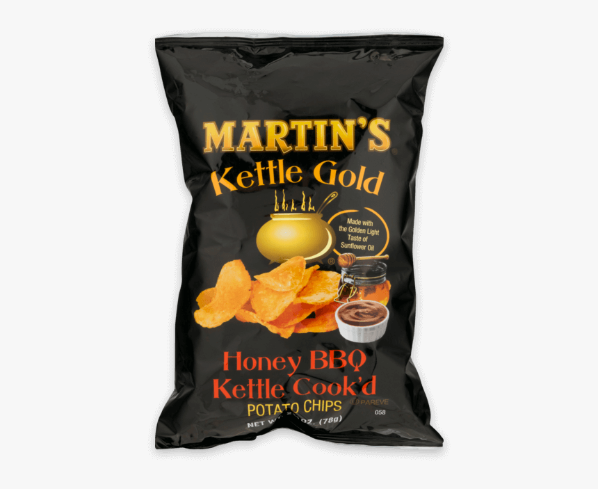 Martin"s Kettle Gold Potato Chips Honey Bbq - Kettle Cooked Honey Bbq Chips, HD Png Download, Free Download