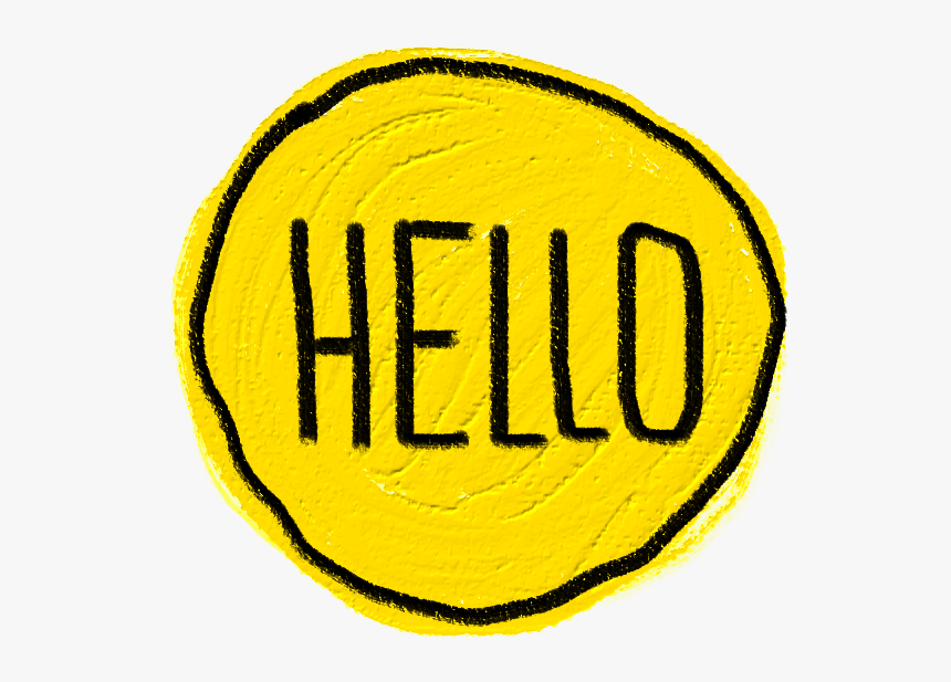 #hello #speechbubble #lettering #text #sticker #yellow - Circle, HD Png Download, Free Download