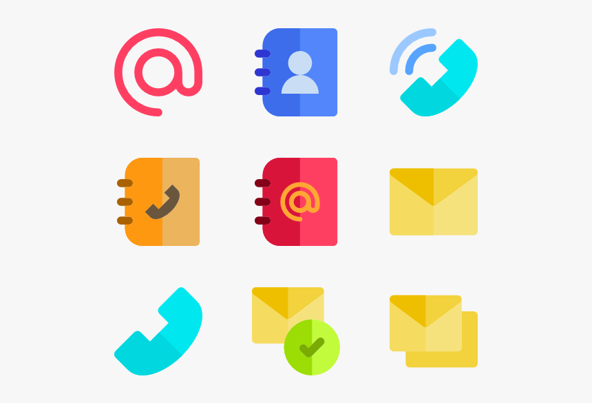 Contact & Communication - Contact Info Icons Color, HD Png Download, Free Download