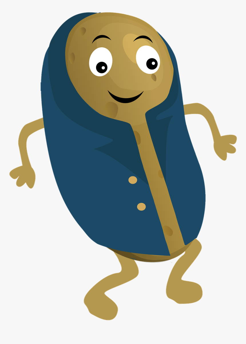 Jacket-potato Cartoon Character Free Picture - Potato With Legs And Arms, HD Png Download, Free Download