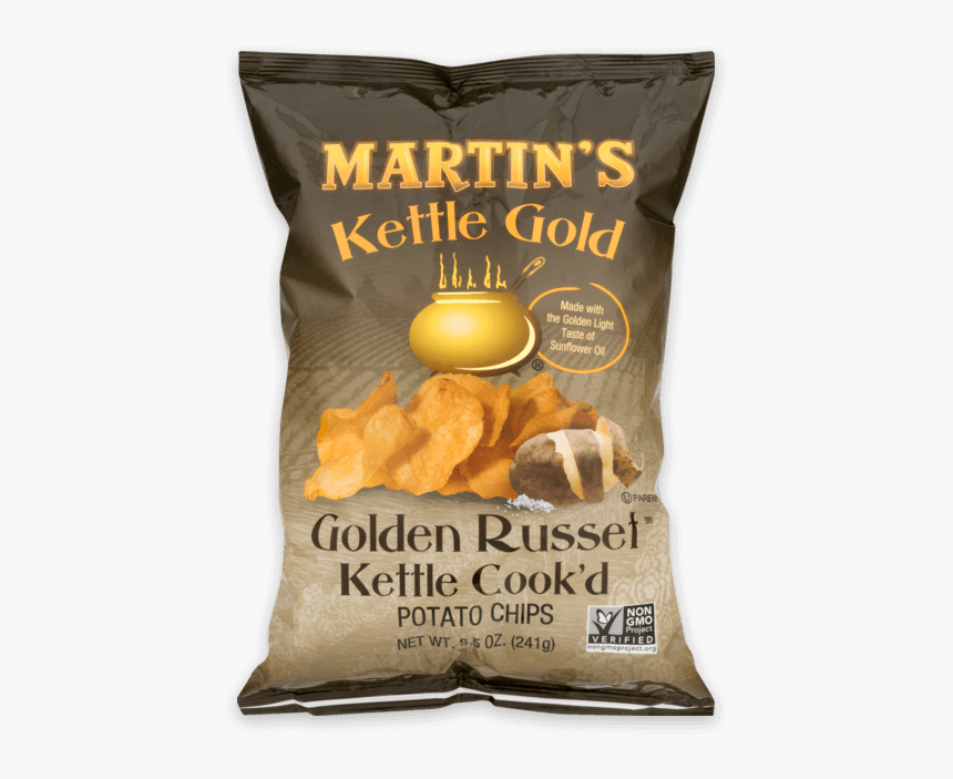 Martin"s Kettle Gold Potato Chips Golden Russet Kettle - Black Martin Bag Of Chips, HD Png Download, Free Download