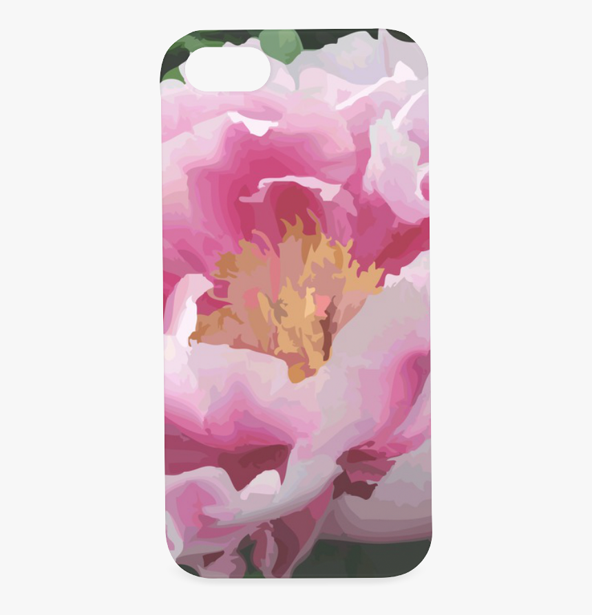 Pink Peony Floral Hard Case For Iphone Se - Common Peony, HD Png Download, Free Download