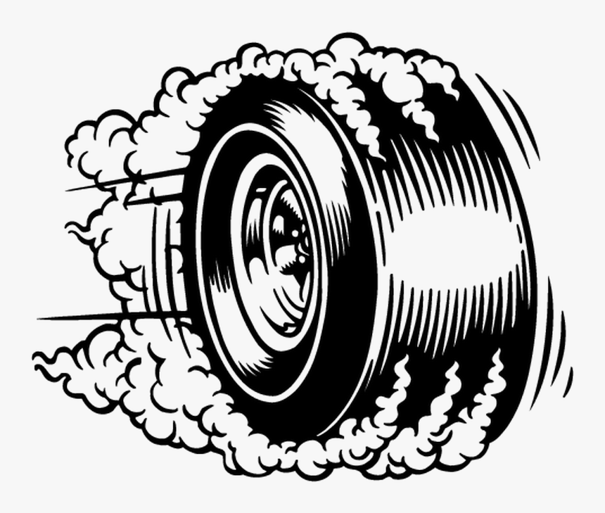 Tire Car Clip Art - Tire Burnout Clipart, HD Png Download, Free Download