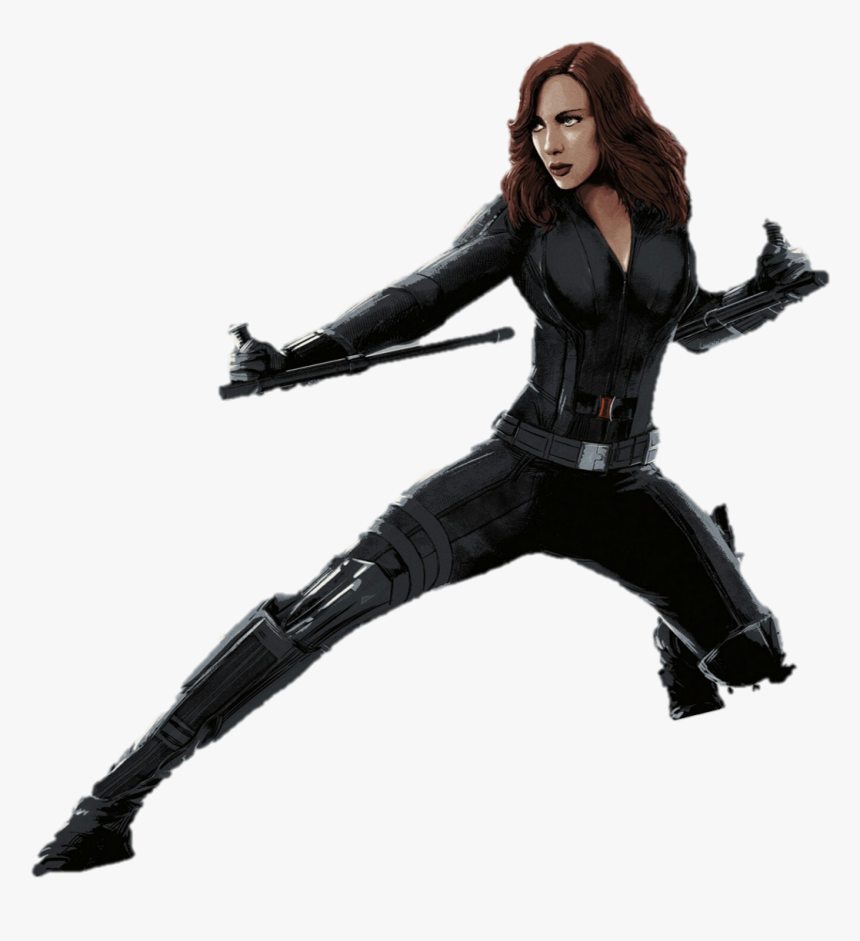 Fictional Character,latex Clothing,black Widow,superhero,costume - Marvel Black Widow Civil War, HD Png Download, Free Download