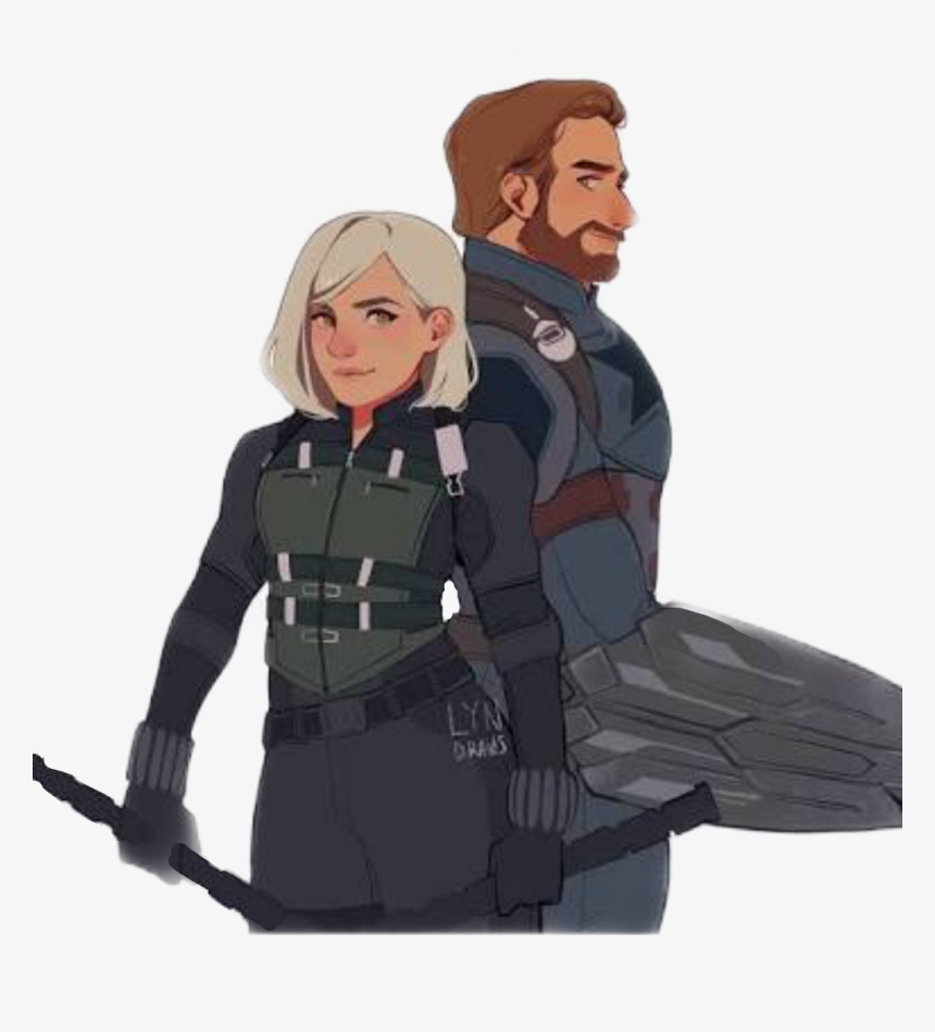 Transparent Black Widow Marvel Png - Capitan America Y Black Widow, Png Download, Free Download