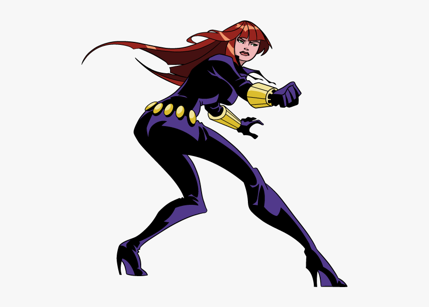 Avengers Cartoon Black Widow, HD Png Download, Free Download