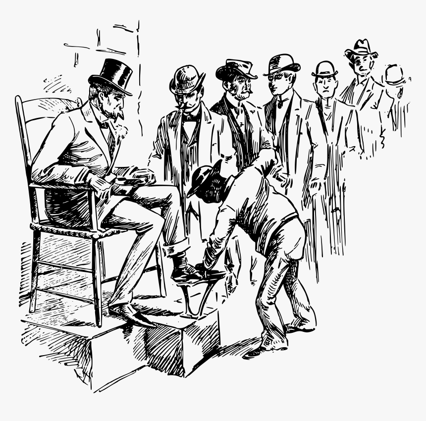 Shoe Shine - Shoe Shining Drawing, HD Png Download, Free Download