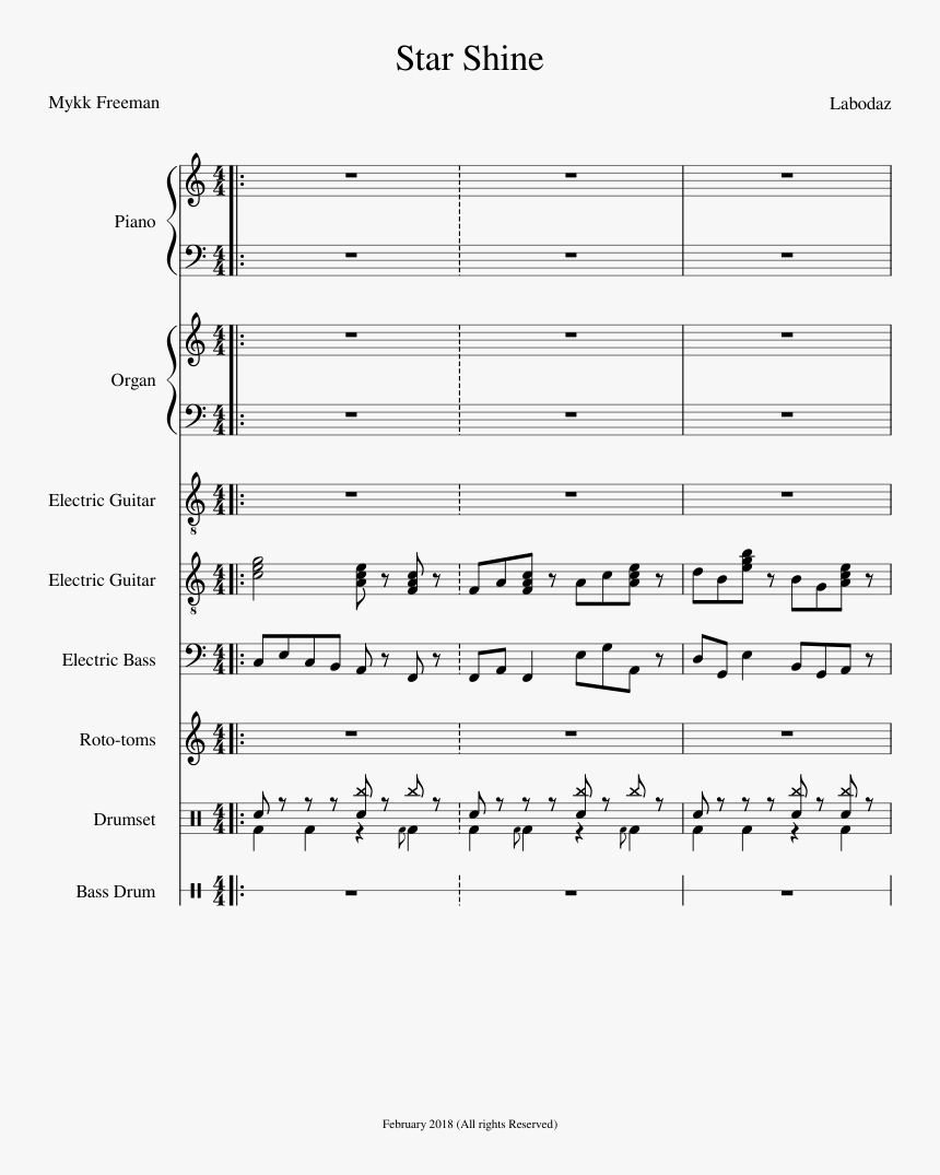 Transparent Star Shine Png - Sheet Music, Png Download, Free Download