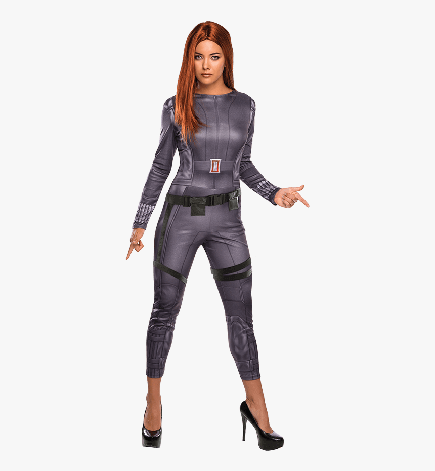 Adult Black Widow Jumpsuit Costume - Womens Black Widow Costume, HD Png Download, Free Download