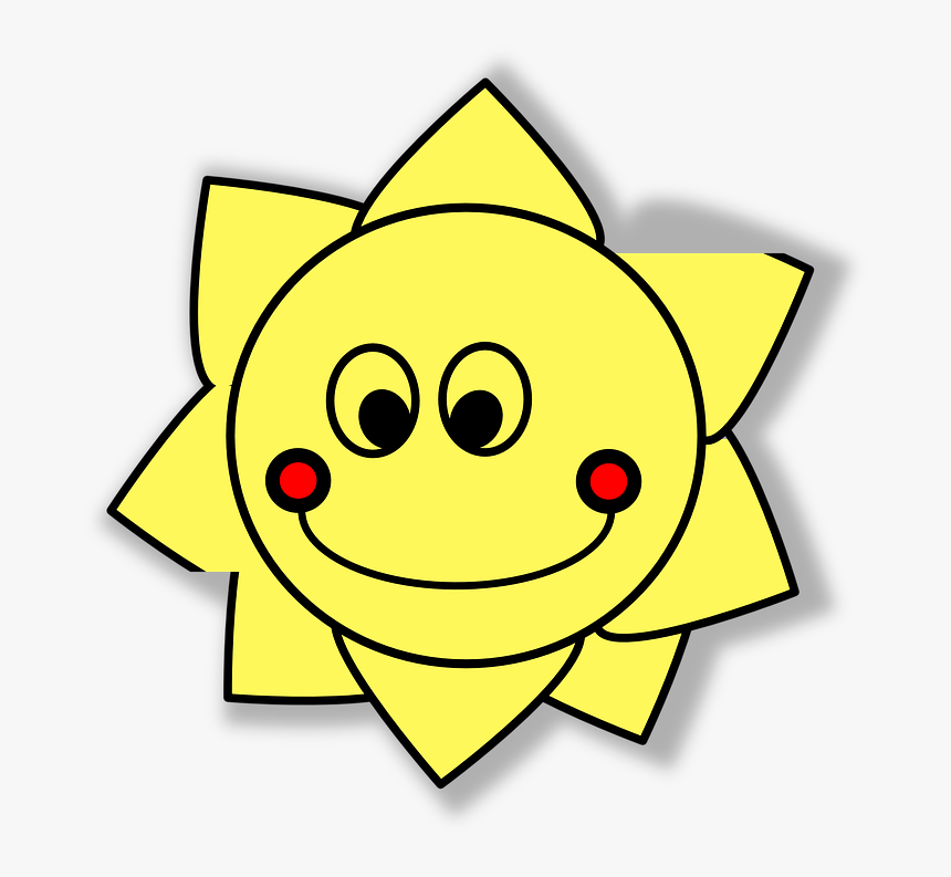 Sun, Smile, Shine, Yellow, Eyes - Sun Clip Art, HD Png Download, Free Download