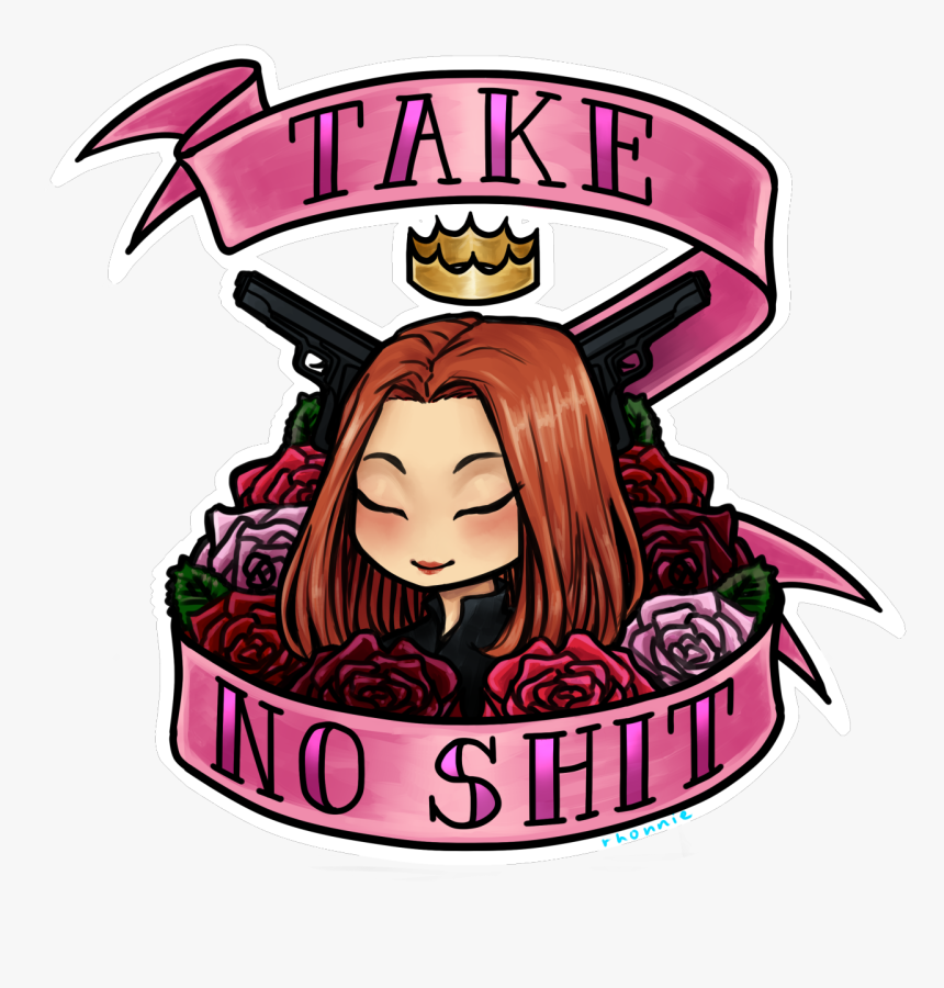 "take No Shit - Black Widow Tattoo Marvel, HD Png Download, Free Download