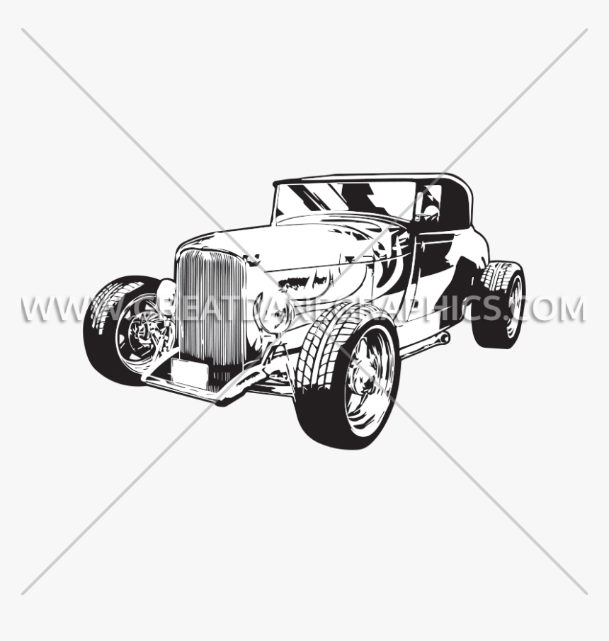 Hot Rod Flames Png - Antique Car, Transparent Png, Free Download