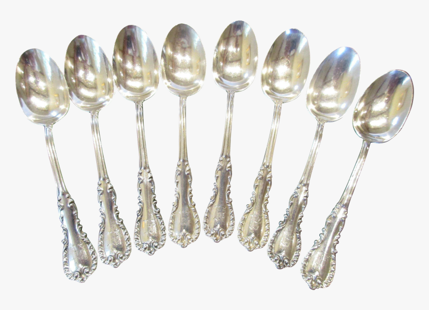 Eight Antique Sterling Teaspoons Reed And Barton - Spoon, HD Png Download, Free Download